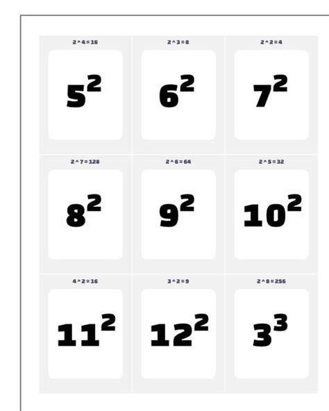 Free Printable Flash Cards For Multiplication Division