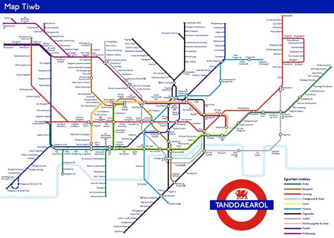 The London Underground Map Translated Into Welsh Last Train