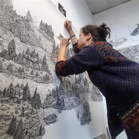 Drawing in pen and ink : Artist Meticulously Creates Pen and Ink Drawings of Dreamy ...