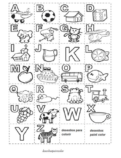 Alfabeto Ilustrado Para Educacao Infantil Desenhos Para Colorir Images