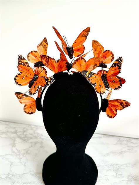 Day Of The Dead Monarch Butterfly Crown Viva Delfina