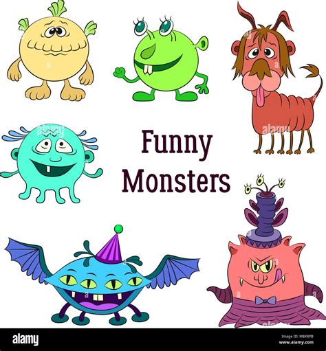 Cartoon Monsters Set Stock Vector Image And Art Alamy