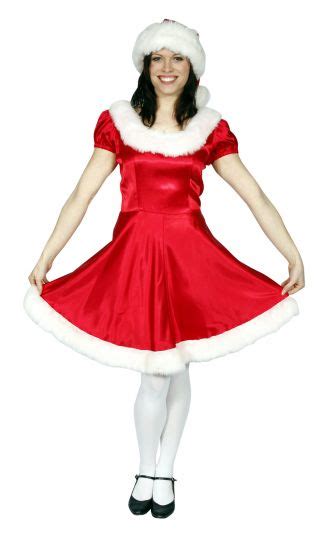 Santas Helper Red Satin Dress Petticoat Lane