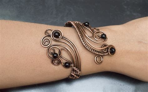 Antique Copper Wire Wrapped Bracelet Cuff Bracelet Handmade Etsy UK