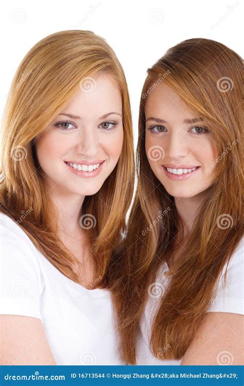 Sisters Stock Photo Image Of Blond Isolated Heads 16713544