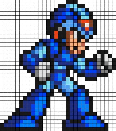 Megamanx By Thillbilli On Kandi Patterns Pixel Art Grid Pixel Art