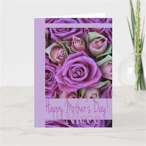 Niece Happy Mothers Day Rose Card