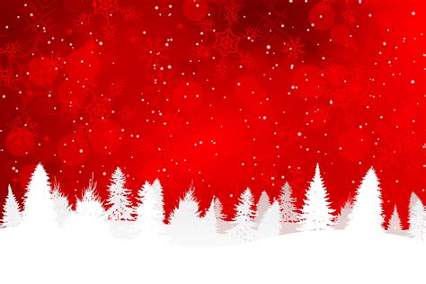 Red Christmas Background With Snowy Hills Educational Life