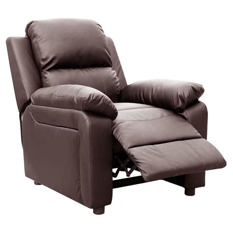 Reclining chair red leather armchair sleeper chair faux leather. ULTIMO LEATHER RECLINER ARMCHAIR SOFA CHAIR RECLINING ...