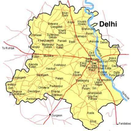 Delhi Map Mapsof Net