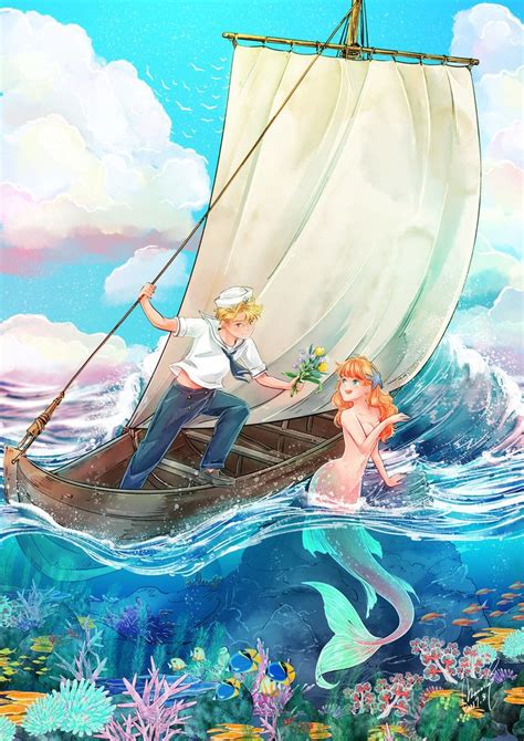 Merine And Mermaid No Logo By Moonsia Chuu Chuu Anime Mermaid