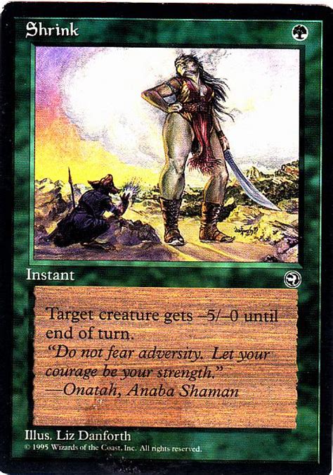 An instant in mtg is a spell. Shrink - Green - Instant - Magic the Gathering Trading Card For Sale - Item #1847189
