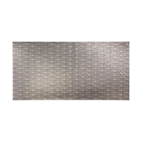 Fasade 96 In X 48 In Alphabet Decorative Wall Panel In Crosshatch
