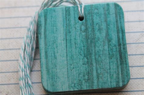 Gift Tags Turquoise Woodgrain Design Paper Over Etsy