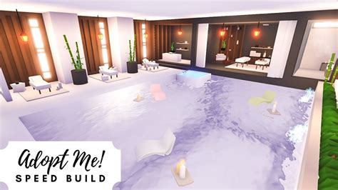 Luxury Apartment Pool Spa Speed Build 🌊 Roblox Adopt Me Youtube