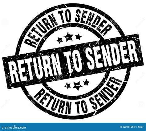 Return To Sender Stamp Stock Vector Illustration Of Insignia 122181664