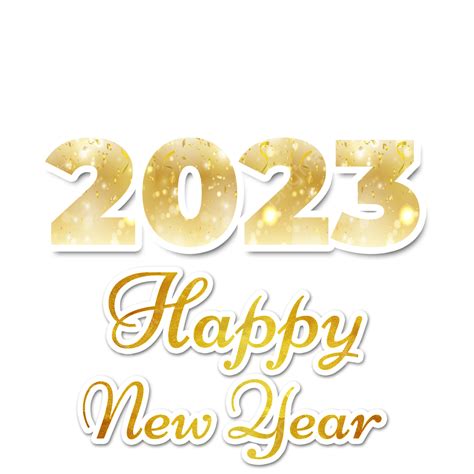 Festival De Lujo Dorado Feliz Año Nuevo 2023 Png Lujo Feliz Año
