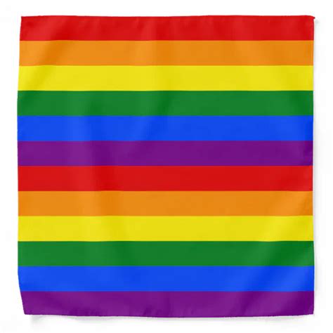lgbt lesbian gay pride rainbow flag colors stripes bandana zazzle