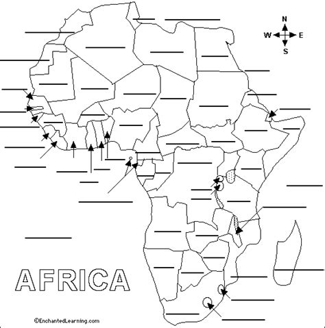 Label African Countries Printout African