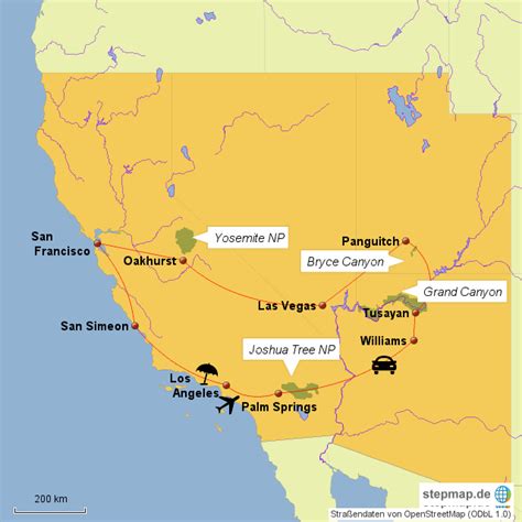 Stepmap Westküste Usa Landkarte Für Nordamerika