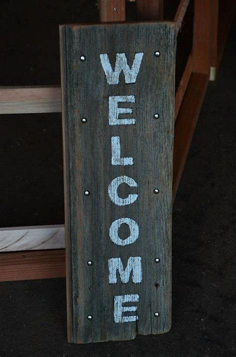 Rustic Barn Wood Welcome Sign Hand Painted Etsy In 2021 Rustic Barn