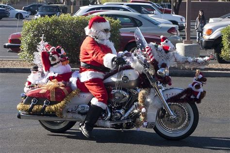 Img3769 Santa Rides A Harley By Ned Harris Via Flickr Santa Christmas