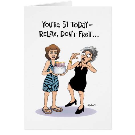 Funny 51st Birthday Card For Women Zazzle