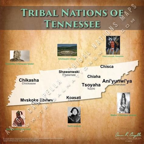 Tribal Nations Of Tennessee Map Teaching Native American History