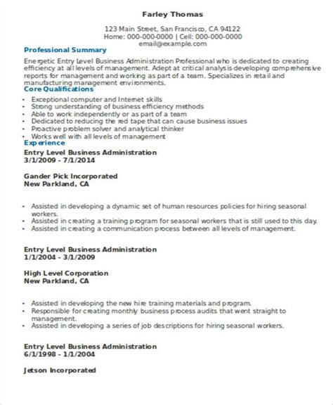 Sample Resume Of Business Administration Graduate Terrykontieb
