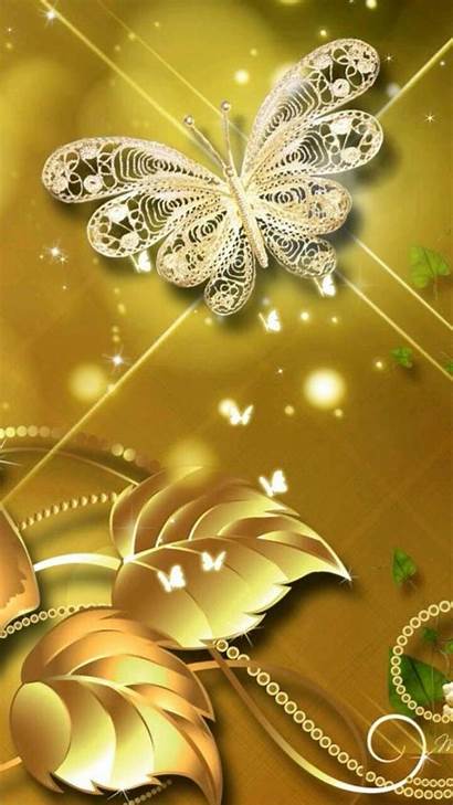 Wallpapers Butterfly Bling Diamond Android Iphone Flowers