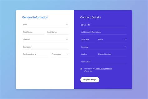 Sign Up Form Template Free Graphic Design Templates