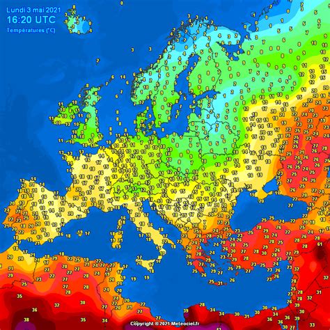 Temperature Map Europe