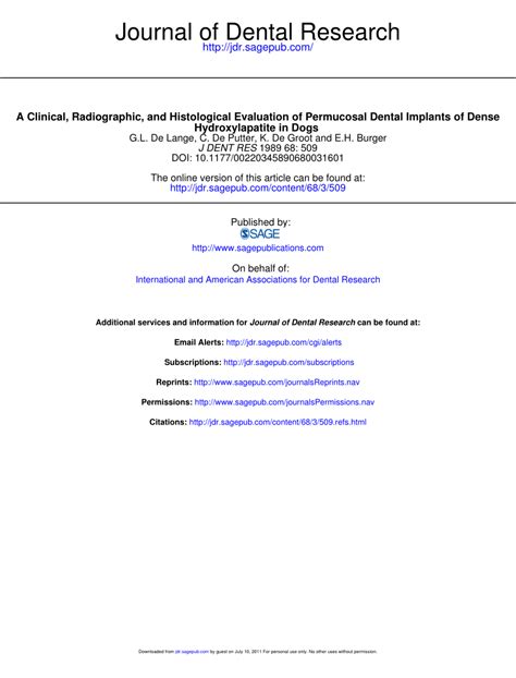 Pdf A Clinical Radiographic And Histological Evaluation Of