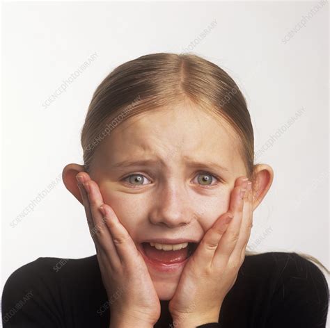 Scared Girl Stock Image P7010371 Science Photo Library