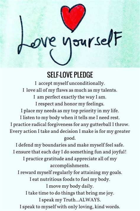 Image Result For Self Love Pledge Positive Thoughts Positive Quotes