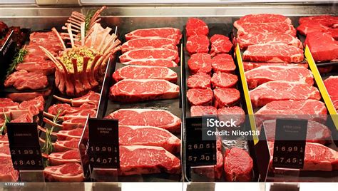 Fresh Raw Red Meat Stock Photo Download Image Now Butchers Shop