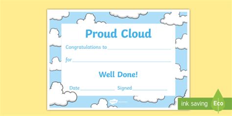 Proud Cloud Certificate Teacher Made