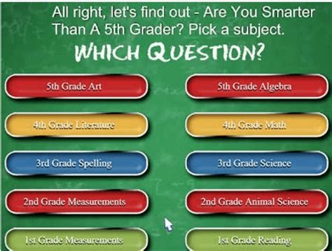 Are You Smarter Than A 5th Grader Software Informer Screenshots