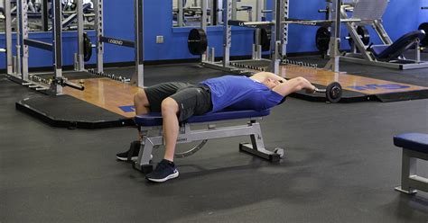 45 Degree Lying Tricep Extension Ez Bar Video Exercise Guide And Tips