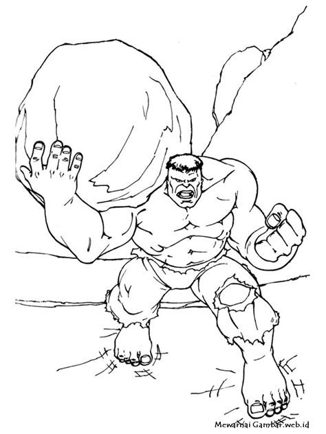 Mewarnai Gambar Hulk | Mewarnai Gambar