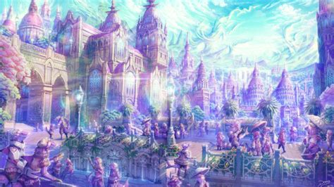 Anime Artistic Cities Fantasy Soft Castles