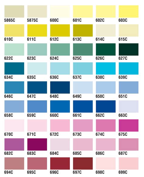 Pantone Matching System Color Chart At A G E Graphics