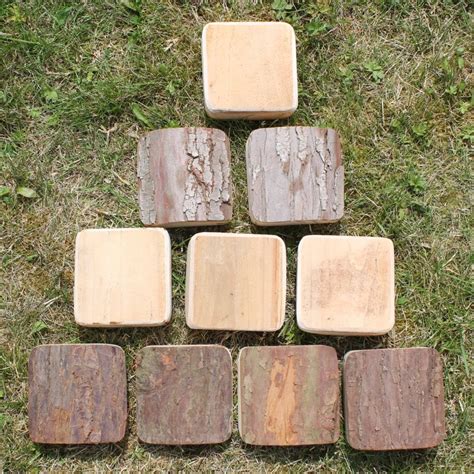 Rustic Square Counters Outdoor Learning From Early Years Resources Uk