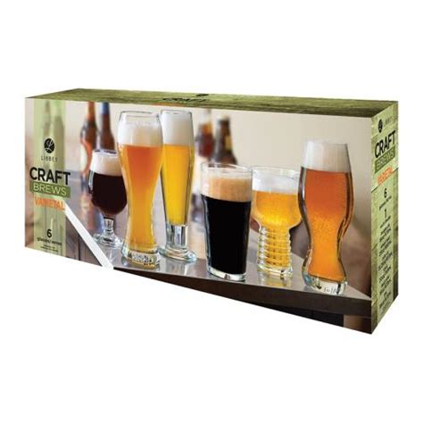 beer glass set libbey craft brews beer glasses set of 6 michigan brew supply home brewing