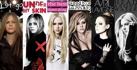 Avril Lavignes Discography In One Image Avrillavigne