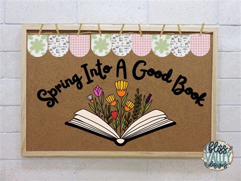 Spring Into A Good Book Printable Classroom Bulletin Board Kit Etsy