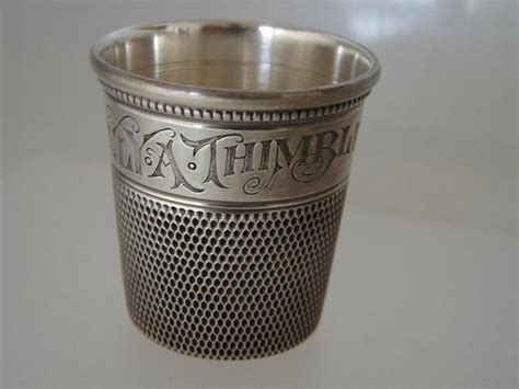 Antique Only A Thimble Full Shot Glass Thimble 46165150