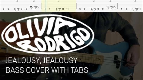 Olivia Rodrigo Jealousy Jealousy Bass Cover With Tabs Youtube