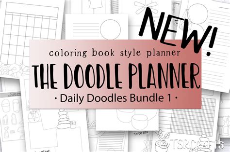 Doodle Planner Daily Doodles Bundle 1 New