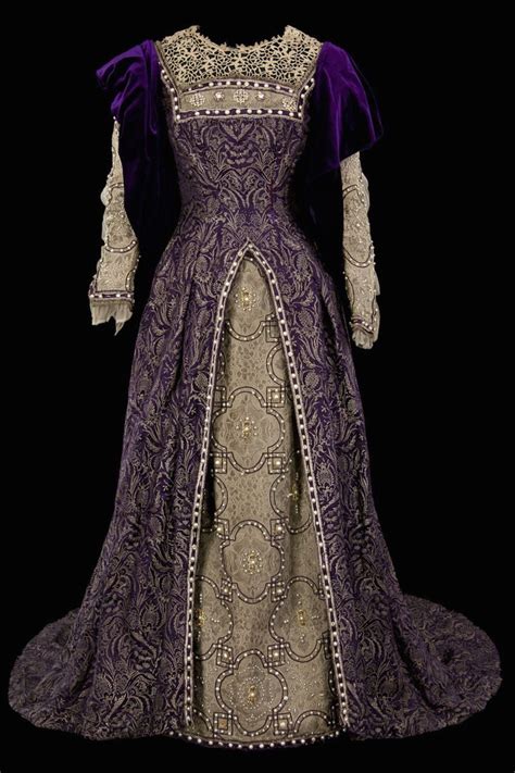 Theatre Costume Renaissance Dress Top Dress In Purple And Gold
